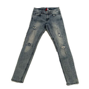 H & M Divided Red Concept Stonewashed Jeans Size  US 8